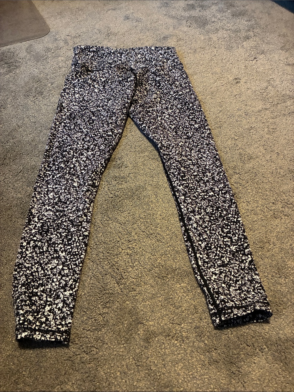 Speckled Black & White High-Rise Performance Leggings